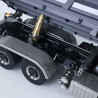 In Stock 1/14 6x6 TOUCAN Hydraulic RC Dump Truck Metal Radio Controlled Tipper Car Differential Lock Light Sound FlySky I6S