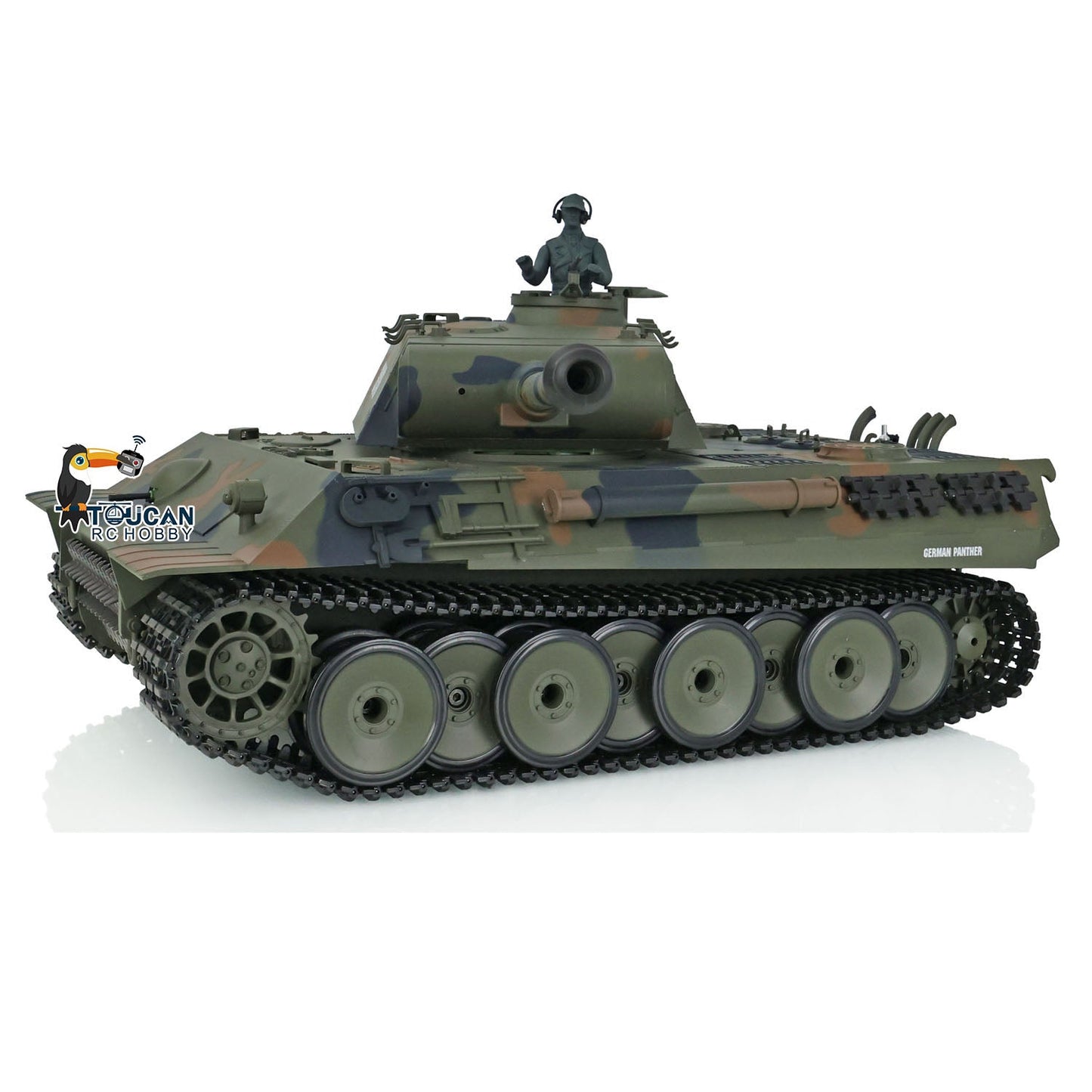 TOUCAN RC HOBBY Henglong 1/16 TK7.0 Plastic German Tiger I Panther RTR RC Tank 3818/3819 360 Degrees Turret Infrared Combat BB Sounds Lights Smoke Model