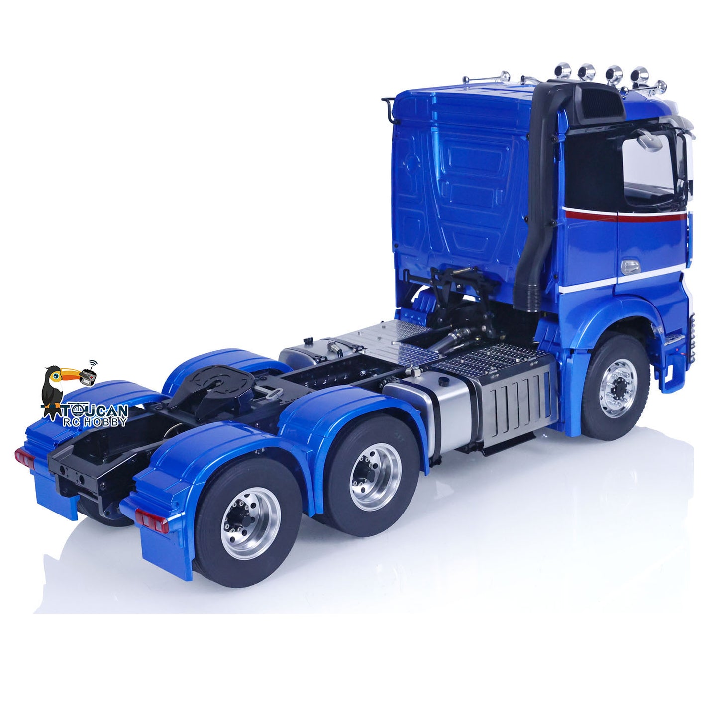 Flash Sale TOUCAN 1/14 6x6 RC Tractor Truck I6S Alloy Remote Control Lorry Car Model 2-Speed Sounds Lights