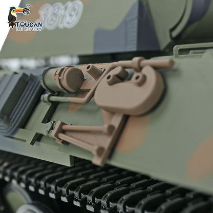 TOUCAN RC HOBBY Henglong 1/16 TK7.0 Plastic German Tiger I Panther RTR RC Tank 3818/3819 360 Degrees Turret Infrared Combat BB Sounds Lights Smoke Model