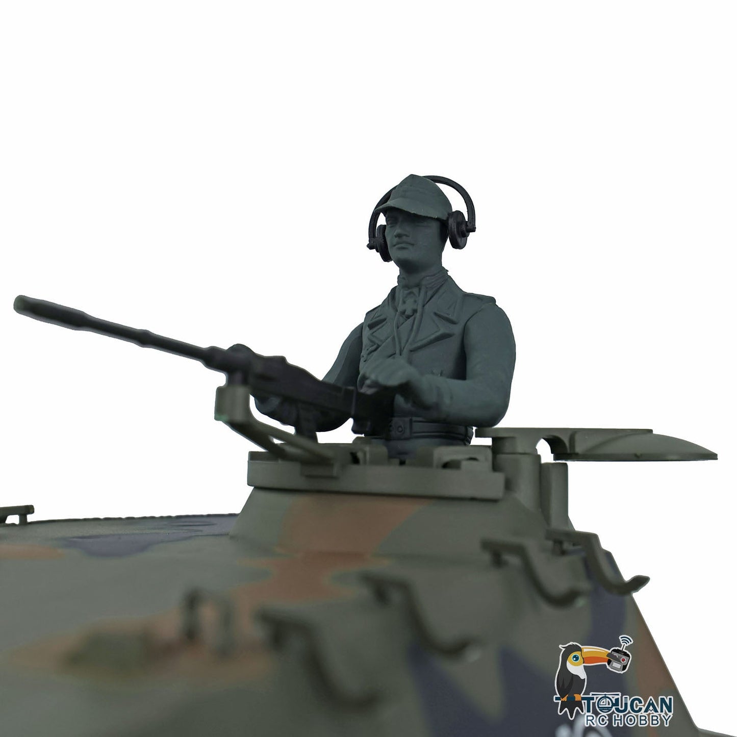 TOUCAN RC HOBBY Henglong TK7.0 1/16 Plastic German Panther RTR RC Tank 3819 FPV 360 Degrees Turret BB IR Smoke Sounds Lights Metal Steel Driving Gearbox