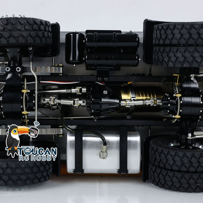 Customized LESU 1/14 RTR RC Hydraulic Dump Truck Metal Cabin Chassis 8X8 Sound Lights Smoke Assembled and Painted FS I6S Motor Servo ESC