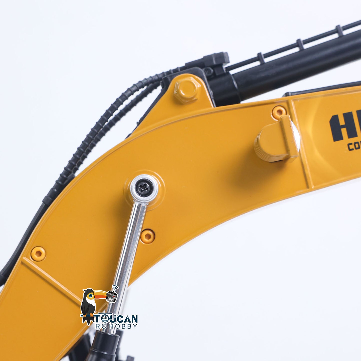 HUINA New Upgrade 580 1/14 Metal Excavator Model Engineering Vehicle Electric Ball Grabber 360 Rotating Shear Claw Sound Lights