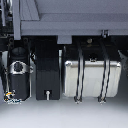 In Stock 1/14 6x6 TOUCAN Hydraulic RC Dump Truck Metal Radio Controlled Tipper Car Differential Lock Light Sound FlySky I6S