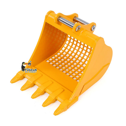 TOUCAN RC HOBBY  Metal Grille/ Rake/ Trapezoidal/ Narrow Toothed/ Toothless/ Bucket for 323GX 1/12 Remote Control Hydraulic Excavator Metal RC Heavy Machine Digger Construction Car DIY Model