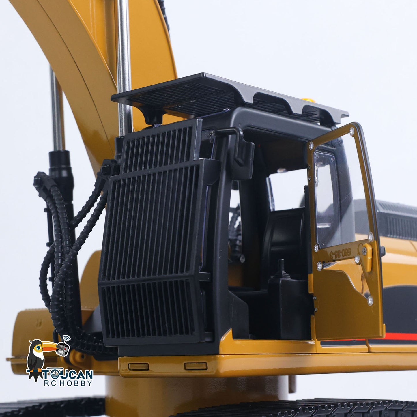 HUINA New Upgrade 580 1/14 Metal Excavator Model Engineering Vehicle Electric Ball Grabber 360 Rotating Shear Claw Sound Lights