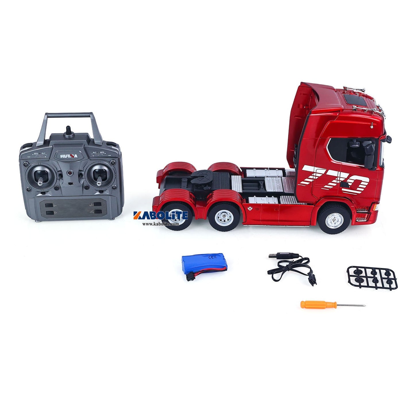 IN Stock HUINA 770S 1/18 Plastic 6x4 RC Tractor Truck 1501 PRO with 19CH 2.4G Radio Controller Light Sound for Hobbyists Outdoor Play