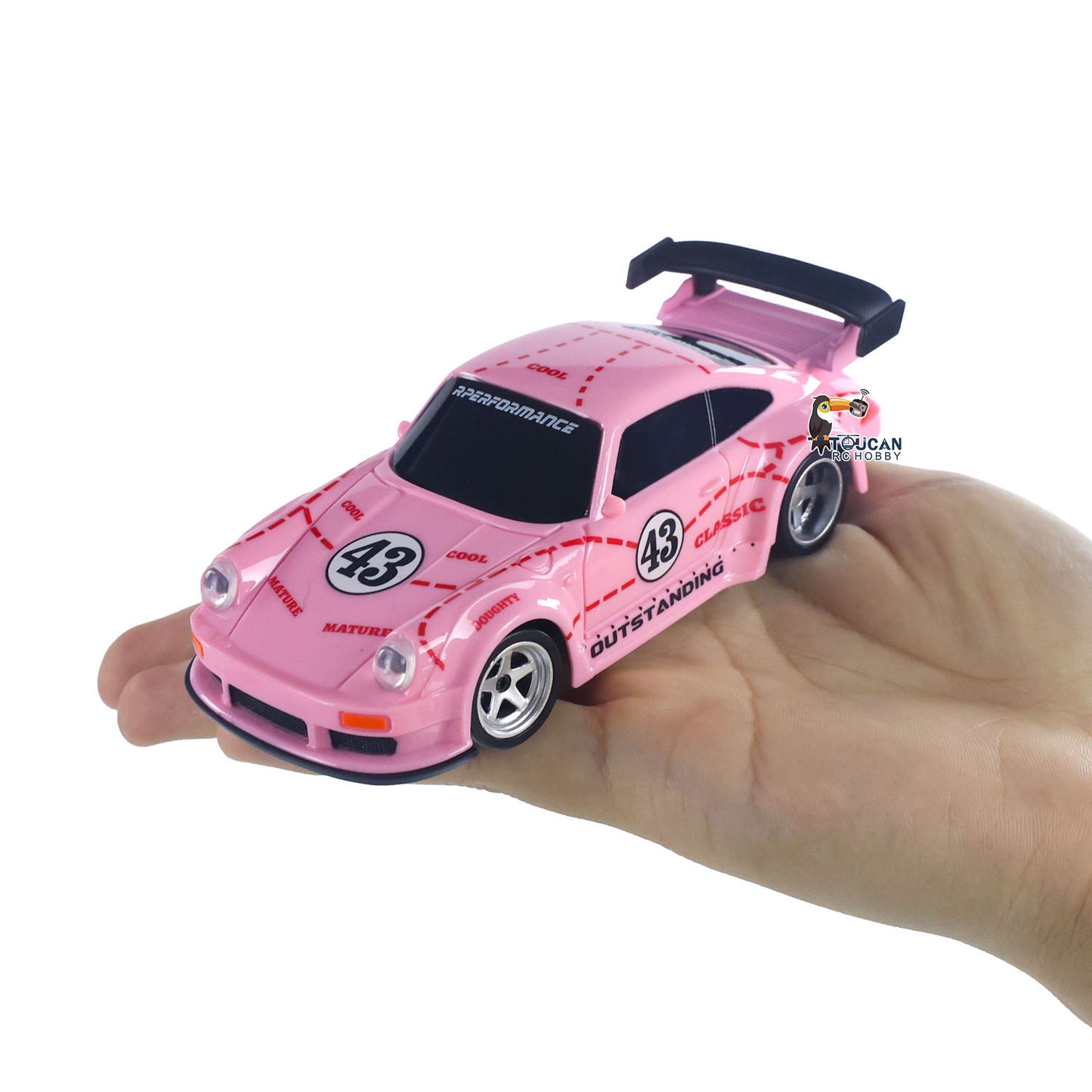 US Stock JIABAILE 993 2.4G Mini RC Drift Car 1/43 Racing Vehicle 4WD Ready to Go Toy Model Gyroscope Radio Battery Lights 4305A