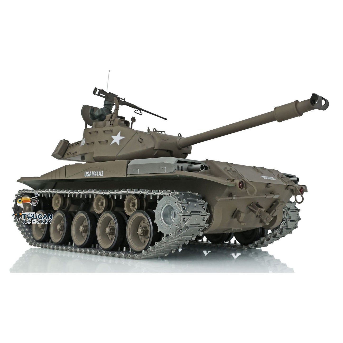 TOUCAN RC HOBBY Henglong 1/16 TK7.0 USA Walker Bulldog 3839 RTR RC Tank FPV 360 Degrees Turret Smoke IR BB Unit Metal Tracks Gearbox Sprockets Wheels