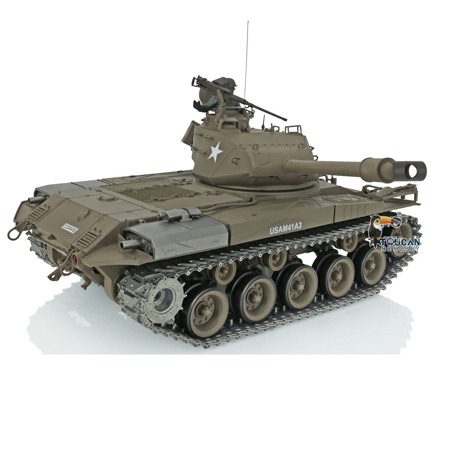 TOUCAN RC HOBBY Henglong 1/16 TK7.0 USA Walker Bulldog 3839 RTR RC Tank FPV 360 Degrees Turret Smoke IR BB Unit Metal Tracks Gearbox Sprockets Wheels