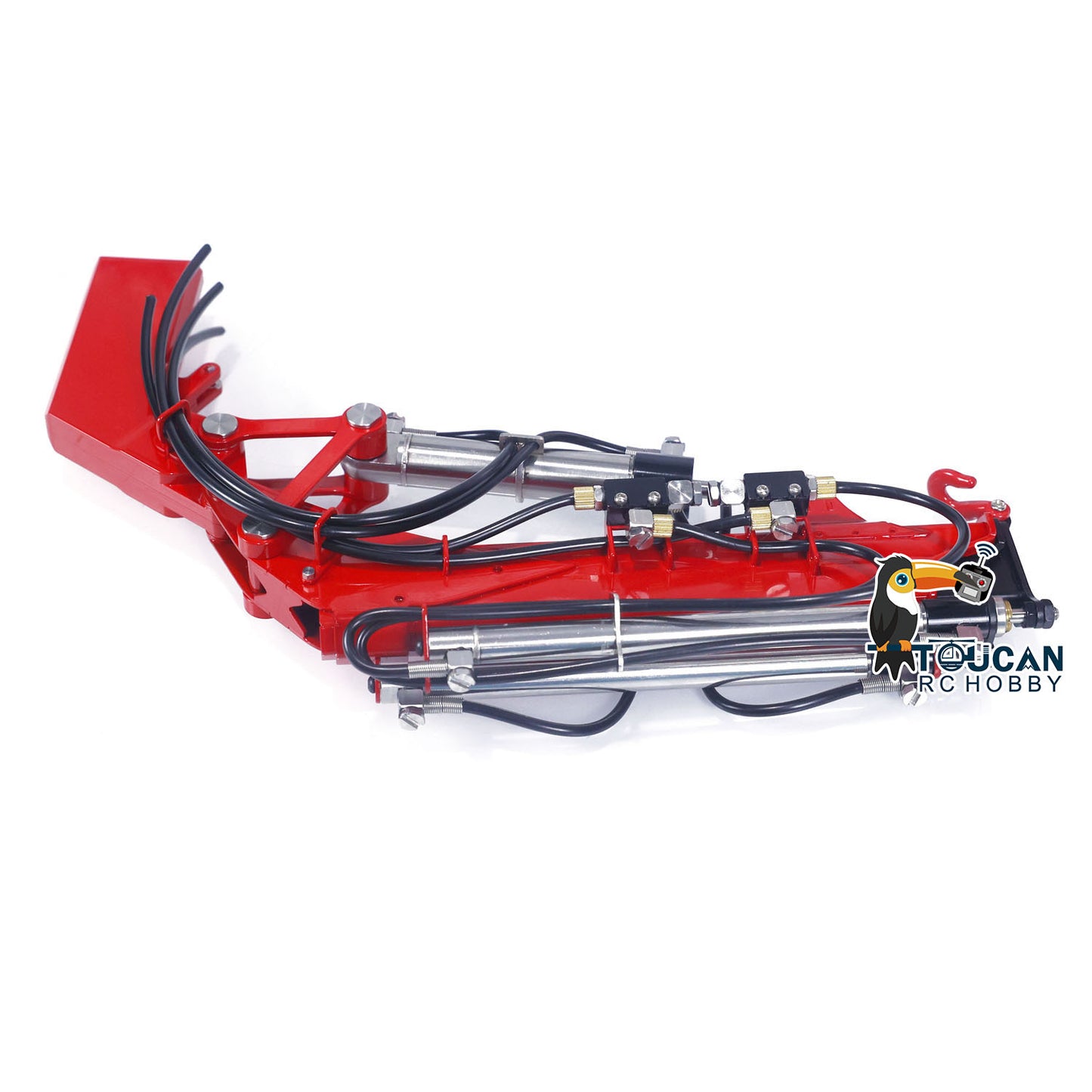 LESU Metal Orange Peel Grab A0043 with Hydraulic Rotary Cylinder/ Luffing Jib Crane A0044 for 1/14 Crane Truck A0014 RC Dumper Tipper Vehicle DIY for Model Enthusiast