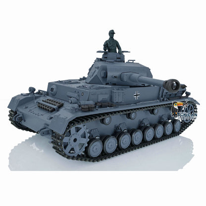 Henglong 1/16 7.0 Radio Control Tank 3859 RC Plastic German Panzer IV F2 w/ Steel Gearbox 360Degrees Rotating Turret FPV Engine Sound