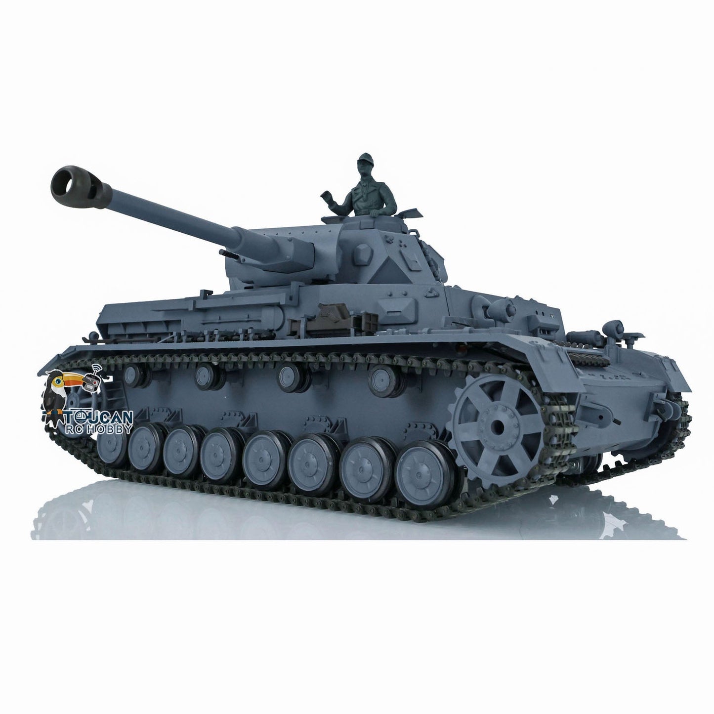Henglong 1/16 7.0 Radio Control Tank 3859 RC Plastic German Panzer IV F2 w/ Steel Gearbox 360Degrees Rotating Turret FPV Engine Sound
