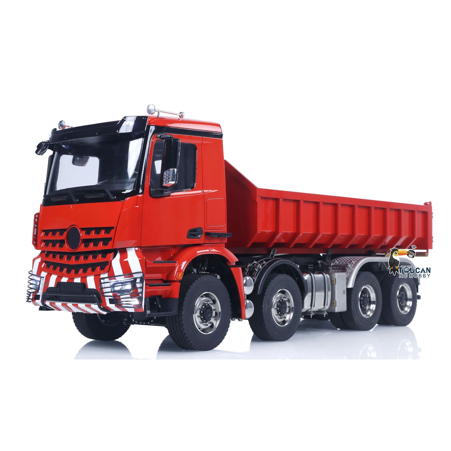 1/14 8x8 Metal Hydraulic RC Dumper Tipper Car Radio Control Full Dump Trucks with Standard Bucket Hobby Model DIY PNP