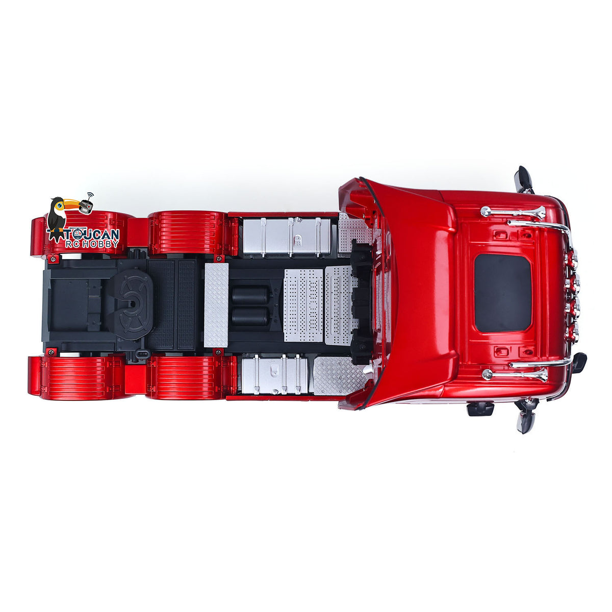 TOUCAN RC HOBBY US Stock 6*4 HUINA 1501PRO 1/18 RC Tractor Truck RTR Plastic Radio Controlled Construction Vehicle Light Sound Unit Assembled Finished Model