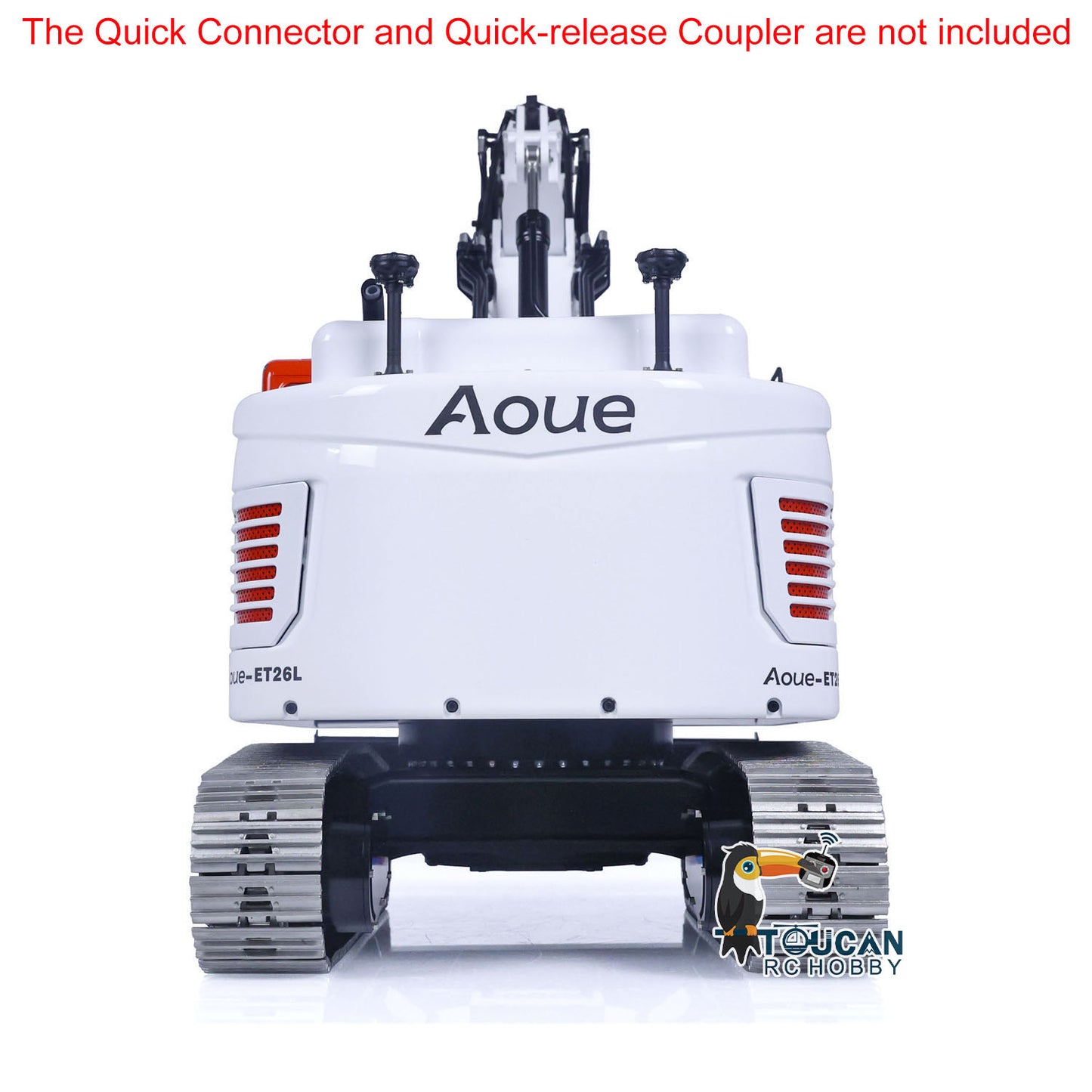 LESU AOUE ET26L 1/14 Metal RC Hydraulic Excavator B0012 RTR Short Tail 3-Arm Tracked Digger Construction Model Light FlySky PL18EV Controller for Hobby Collectors