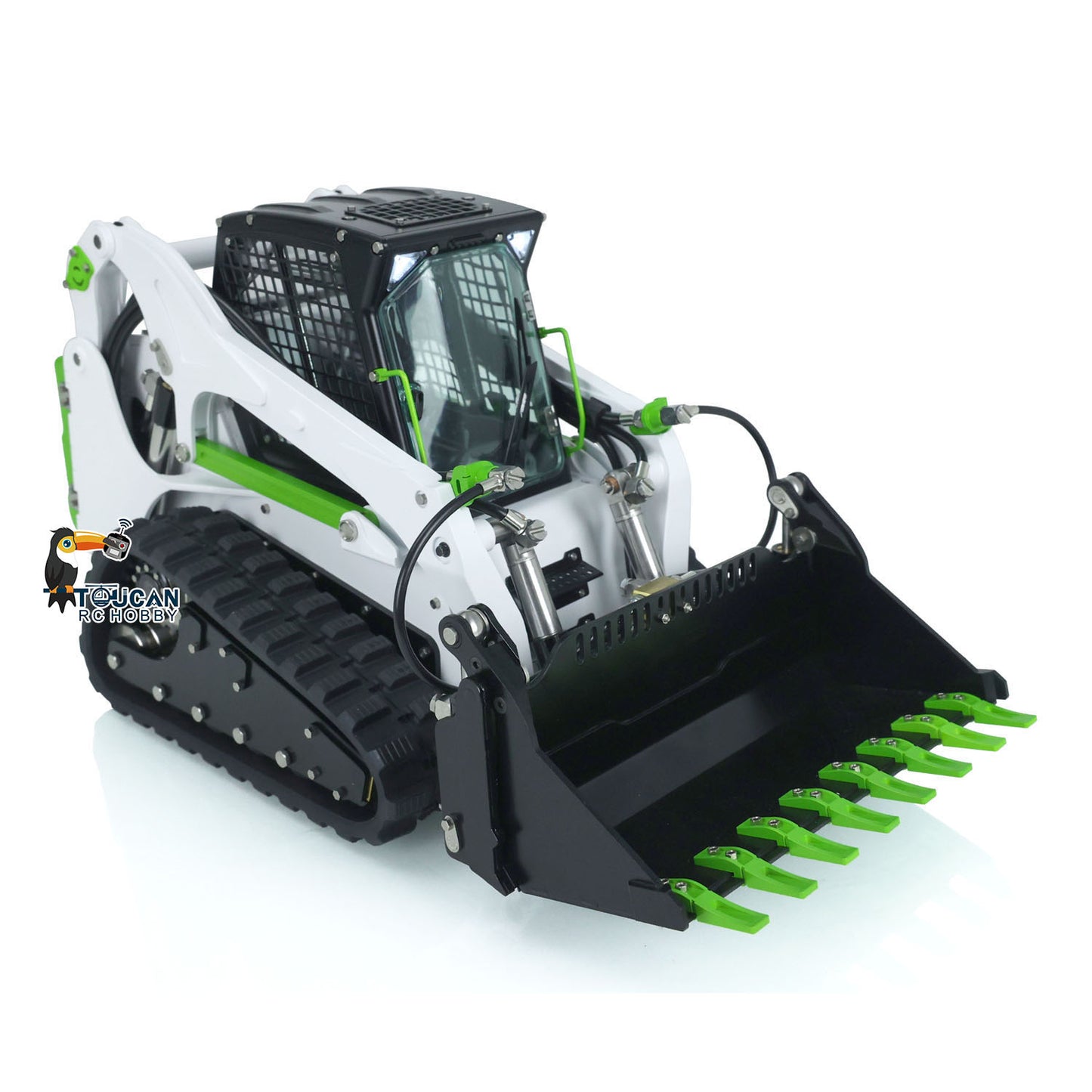 LESU Metal 1/14 Aoue LT5 Remote Controlled Hydraulic Loader Customized Assembled Painted Skid-Steer Ready To Run Vehicle Blade Sieve Bucket Hay Clamp Ripper