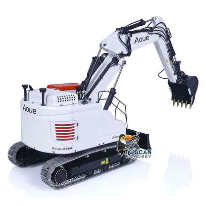 LESU AOUE ET26L 1/14 Metal RC Hydraulic Excavator B0012 RTR Short Tail Three-Arm Digger 6+2CH Directional Valve Quick Release Sound & Light Smoke GPS.