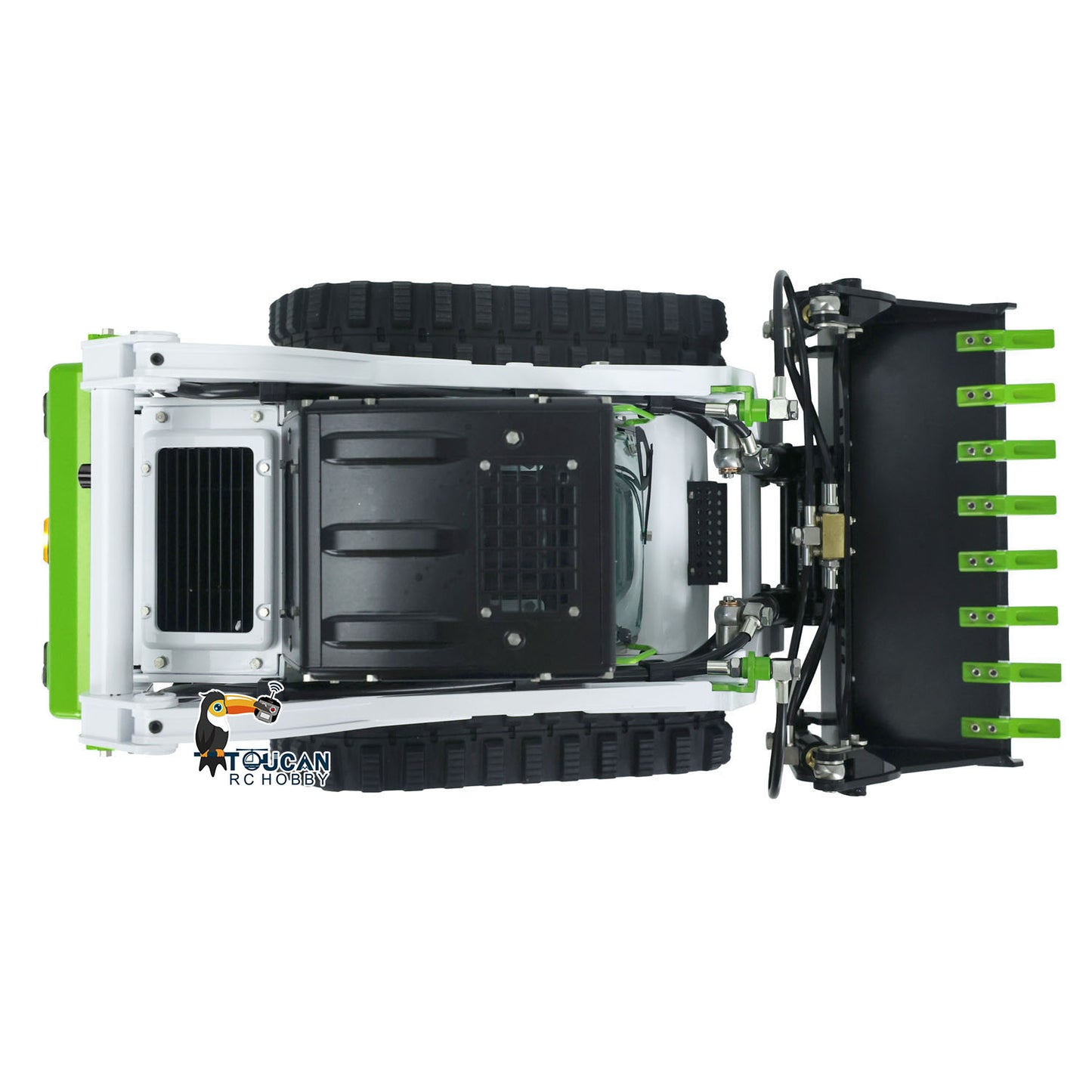 LESU Metal 1/14 Aoue LT5 Remote Controlled Hydraulic Loader Customized Assembled Painted Skid-Steer Ready To Run Vehicle Blade Sieve Bucket Hay Clamp Ripper