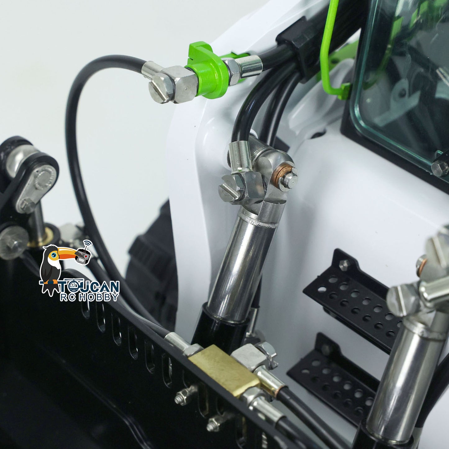 LESU Metal 1/14 Aoue LT5 Remote Controlled Hydraulic Loader Customized Assembled Painted Skid-Steer Ready To Run Vehicle Blade Sieve Bucket Hay Clamp Ripper