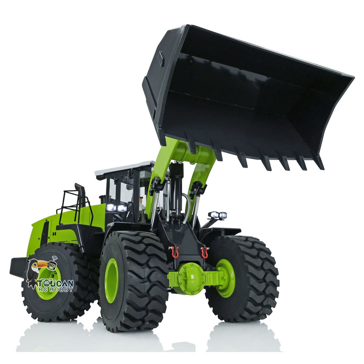 1/14 Scale RC Hydraulic Loader WA470 Metal Construction Vehicle 980L Remote Control Lights Sound Radio System