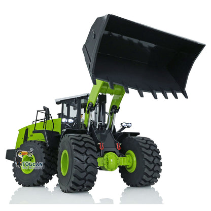 1/14 Scale RC Hydraulic Loader WA470 Metal Construction Vehicle 980L Remote Control Lights Sound Radio System