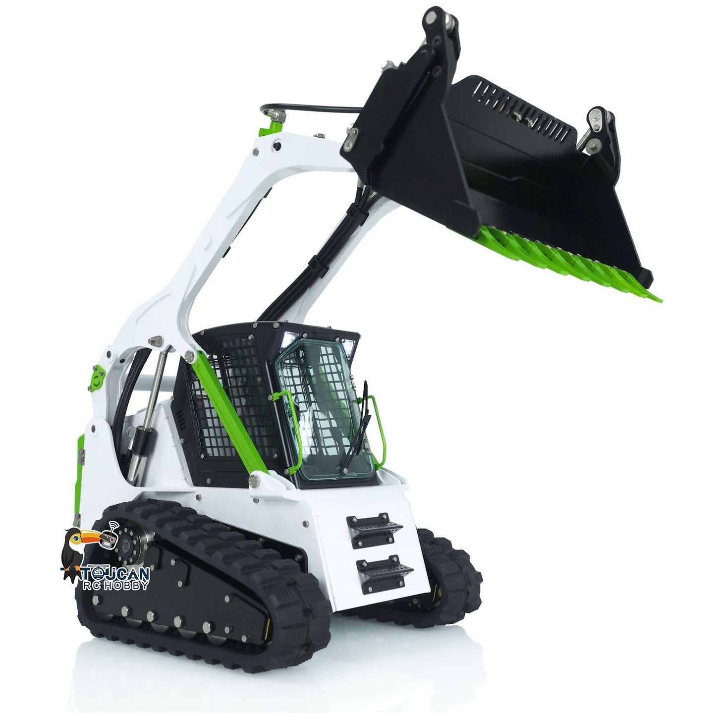 LESU Metal 1/14 Aoue LT5 Remote Controlled Hydraulic Loader Customized Assembled Painted Skid-Steer Ready To Run Vehicle Blade Sieve Bucket Hay Clamp Ripper