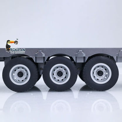TOUCAN RC HOBBY US Stock HUINA 770S 1/18 Remote Control Tractor Truck Electric Support Legs Tail Board 3Axle Plastic Semi Flatbed Trailer RTR Model