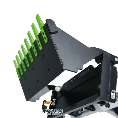 LESU Metal 1/14 Aoue LT5 Remote Controlled Hydraulic Loader Customized Assembled Painted Skid-Steer Ready To Run Vehicle Blade Sieve Bucket Hay Clamp Ripper