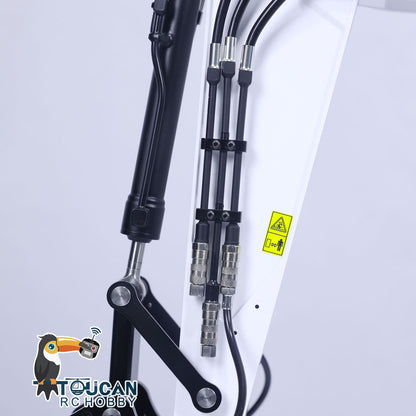 TOUCAN RC HOBBY LESU AOUE ET26L 1/14 Metal RC Hydraulic Excavator B0012 RTR Short Tail 3-Arm Tracked Digger Construction Model Light FlySky PL18EV Controller for Hobby Collectors
