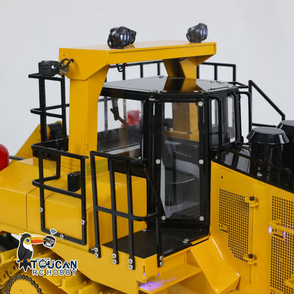 US Stock 1/14 Hydraulic RC Bulldozer Metal RTR Remote Control Dozers Model D11T Dozer Emulated Engineering Vehicle Light Smoke