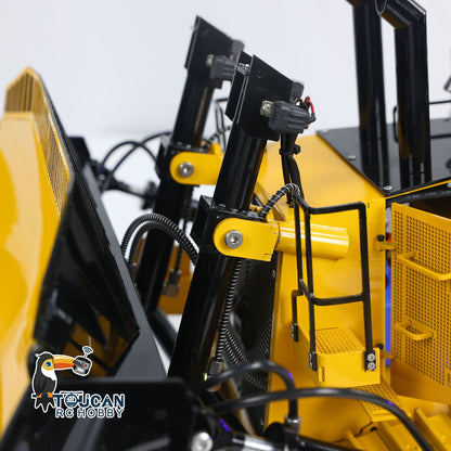 US Stock 1/14 Hydraulic RC Bulldozer Metal RTR Remote Control Dozers Model D11T Dozer Emulated Engineering Vehicle Light Smoke