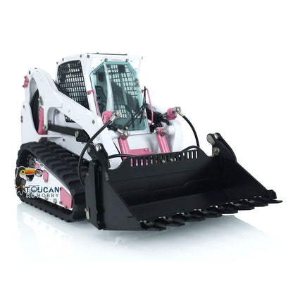 LESU AOUE LT5 1/14 Metal RC Skid-Steer Loader Hydraulic Construction Truck Sound Light FlySky i6S Radio Controller for Model Enthusiast
