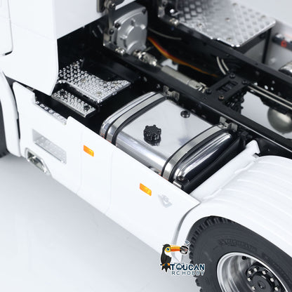 MD 1/14 6x6 Metal RC Tractor Truck 770S Remote Control Car Model 2 Speed Transmission Metal Chassis FlySky ST8  CNC Differential Lock Axles Sound Light Motor Servo ESC