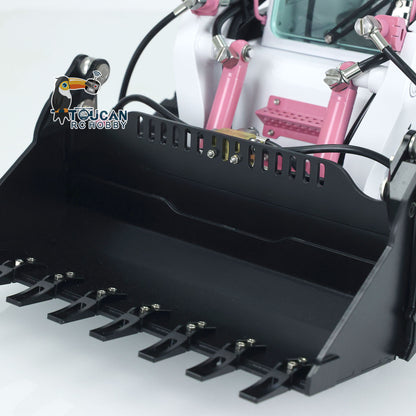 LESU AOUE LT5 1/14 Metal RC Skid-Steer Loader Hydraulic Construction Truck Sound Light FlySky i6S Radio Controller for Model Enthusiast