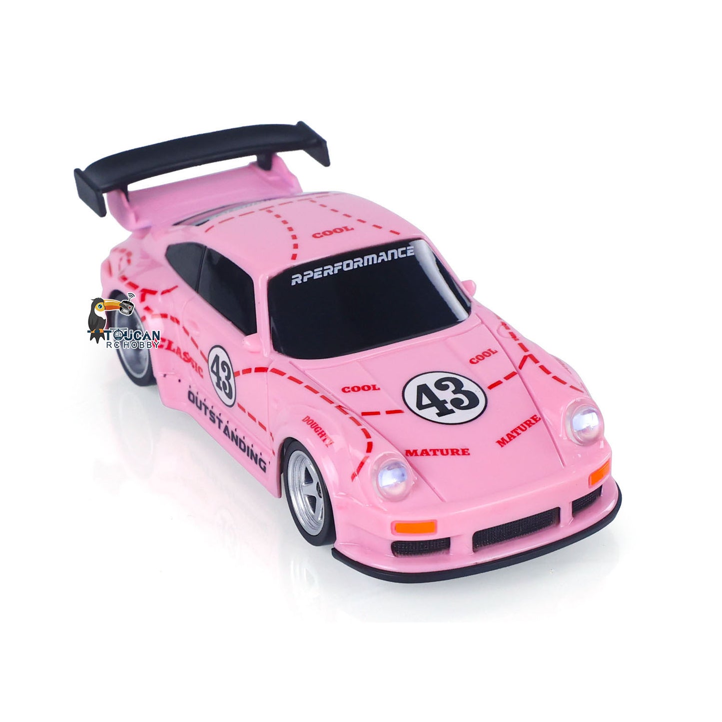 UK Stock JIABAILE 993 2.4G Mini RC Drift Car 1/43 Racing Vehicle 4WD Ready to Go Toy Model Gyroscope Radio Battery Lights 4305A