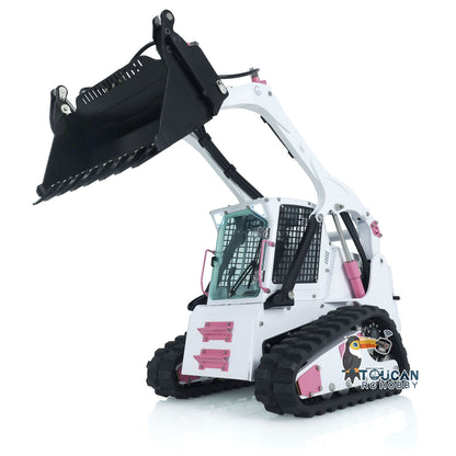 LESU 1/14 Aoue-LT5 Tracked Skid-Steer RC Hydraulic Loader RTR Remote Control Construction Car Model Rotating LED Light FS-i6S Transmitter Sound