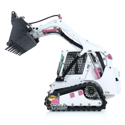 LESU AOUE LT5 1/14 Metal RC Skid-Steer Loader Hydraulic Construction Truck Sound Light FlySky i6S Radio Controller for Model Enthusiast