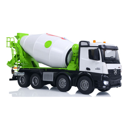 Fast Free Shipping for EU Metal 1/14 RC Mixer Truck RTR 2.4GHz Radio 12CH Light Sound Effects Remote Control Agitating Lorry Finished Model Toys Battery