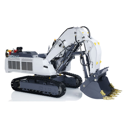 LESU Aoue 9150 1/14 Metal RC Excavator B0010 PNP/RTR Dual Pump Hydraulic Digger 5CH Valve Lighting Electronic Display Lifting Ladder for Construction Hobby Collectors