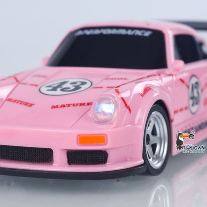 US Stock 1/43 2.4G Radio Control Drift Car Racing Vehicles High Speed 15KM/H 4WD Mini Car Model Battery Lights RTR Children Toys Gift