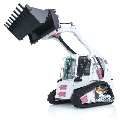 LESU AOUE LT5 1/14 Metal RC Skid-Steer Loader Hydraulic Construction Truck Sound Light FlySky i6S Radio Controller for Model Enthusiast