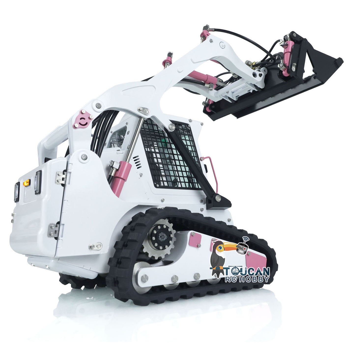 LESU AOUE LT5 1/14 Metal RC Skid-Steer Loader Hydraulic Construction Truck Sound Light FlySky i6S Radio Controller for Model Enthusiast