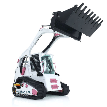 LESU 1/14 Aoue-LT5 Tracked Skid-Steer RC Hydraulic Loader RTR Remote Control Construction Car Model Rotating LED Light FS-i6S Transmitter Sound