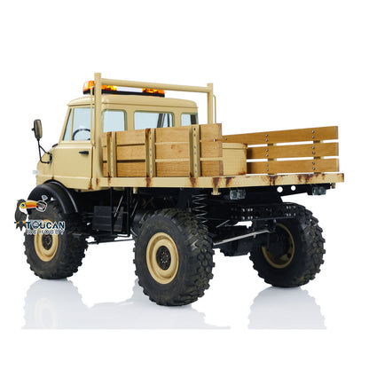 LESU UM406 1/10 Metal RC Off-Road Vehicle 2-Speed Transmission Winch Alloy Wheel Hubs Sound Light System FS I6S Controller for Outdoor Hobbyists