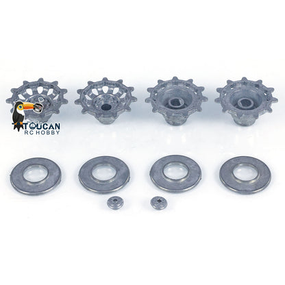 Metal Idlers Sprockets Driving Wheels Parts for 1/16 Heng Long RC Tank Radio Controlled Military Vehicle Pazner Challenger II 3908