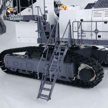 LESU Aoue 9150 1/14 Metal RC Excavator B0010 PNP/RTR Dual Pump Hydraulic Digger 5CH Valve Lighting Electronic Display Lifting Ladder for Construction Hobby Collectors
