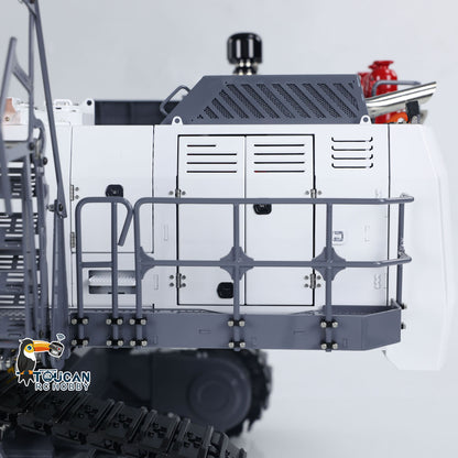 LESU Aoue 9150 1/14 Metal RC Excavator B0010 PNP/RTR Dual Pump Hydraulic Digger 5CH Valve Lighting Electronic Display Lifting Ladder for Construction Hobby Collectors