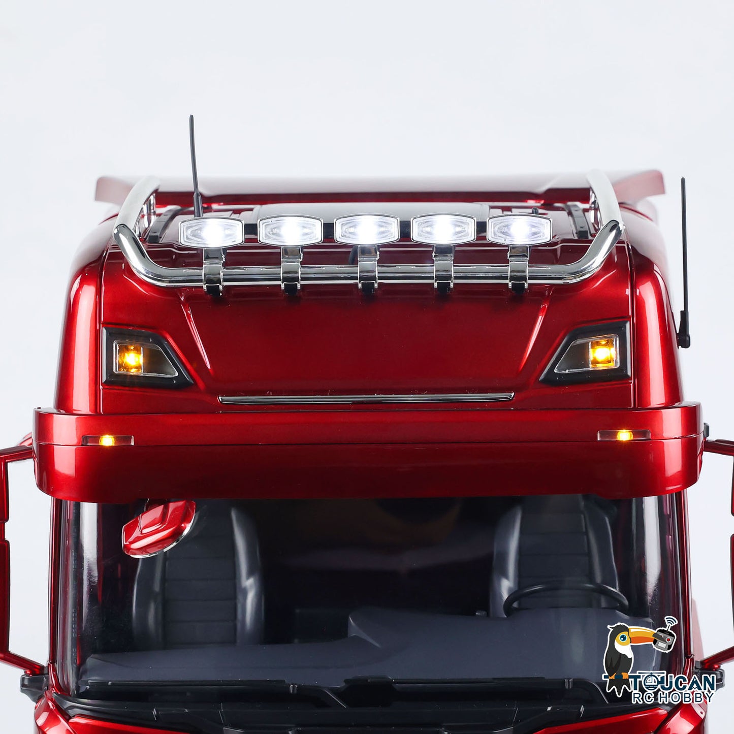 MD 1/14 6x6 Metal RC Tractor Truck 770S Remote Control Car Model 2 Speed Transmission Metal Chassis FlySky ST8  CNC Differential Lock Axles Sound Light Motor Servo ESC