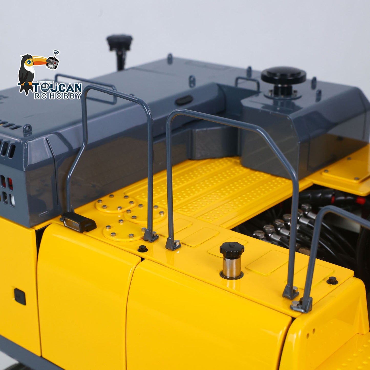 Metal LESU 1/14 Remote Control Hydraulic Tracked Excavator SK500 RC Digger 6CH Valve 3MAP Pump Brass Relief Valve Light System